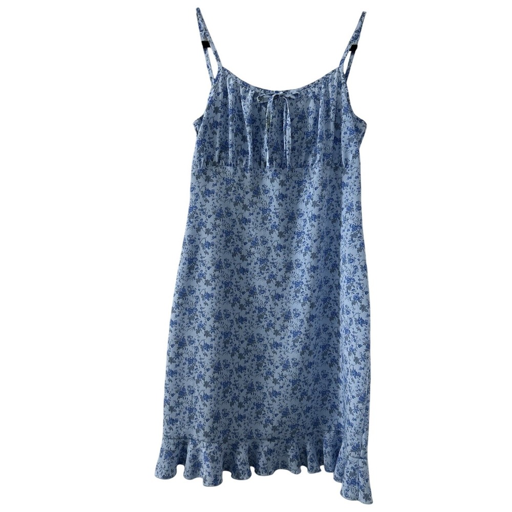 Lisa Jo Vintage Boho Sundress Womens Small Ruffle Hem Beach Adjustable‎ Straps